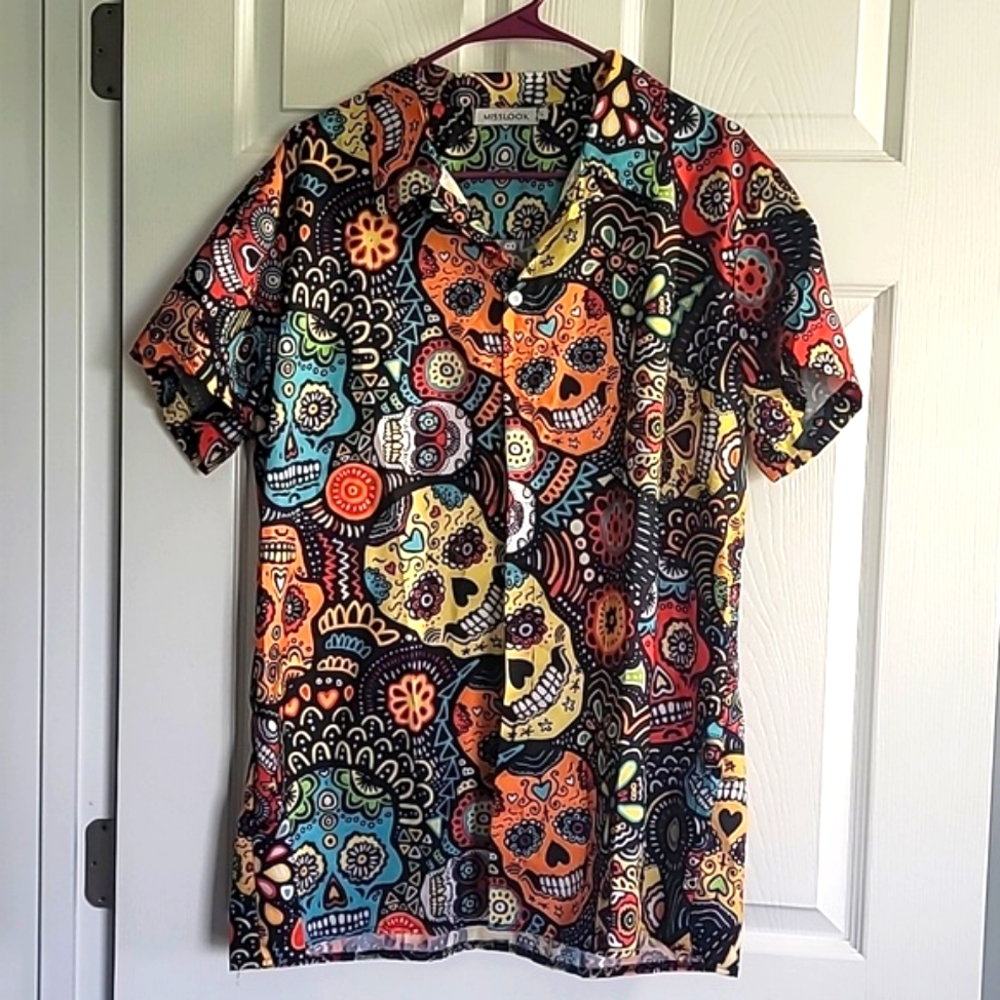 Sugar Skulls button down